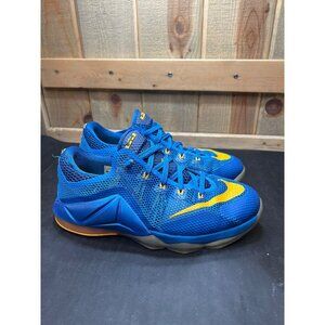 Nike Air Max Lebron XII 12 Low GS Youth Blue/Yellow Athletic Shoes Size 7Y